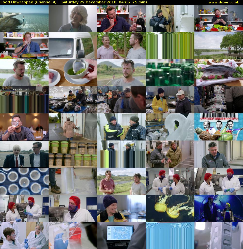 Food Unwrapped (Channel 4) Saturday 29 December 2018 04:05 - 04:30