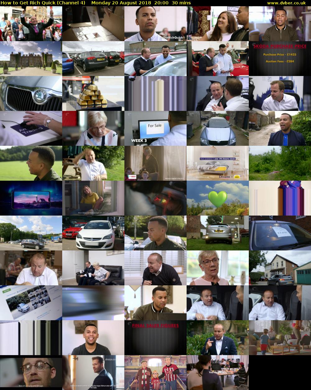 How to Get Rich Quick (Channel 4) Monday 20 August 2018 20:00 - 20:30