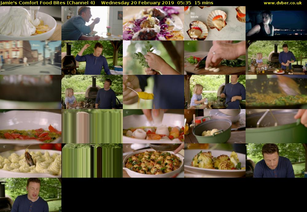 Jamie's Comfort Food Bites (Channel 4) Wednesday 20 February 2019 05:35 - 05:50