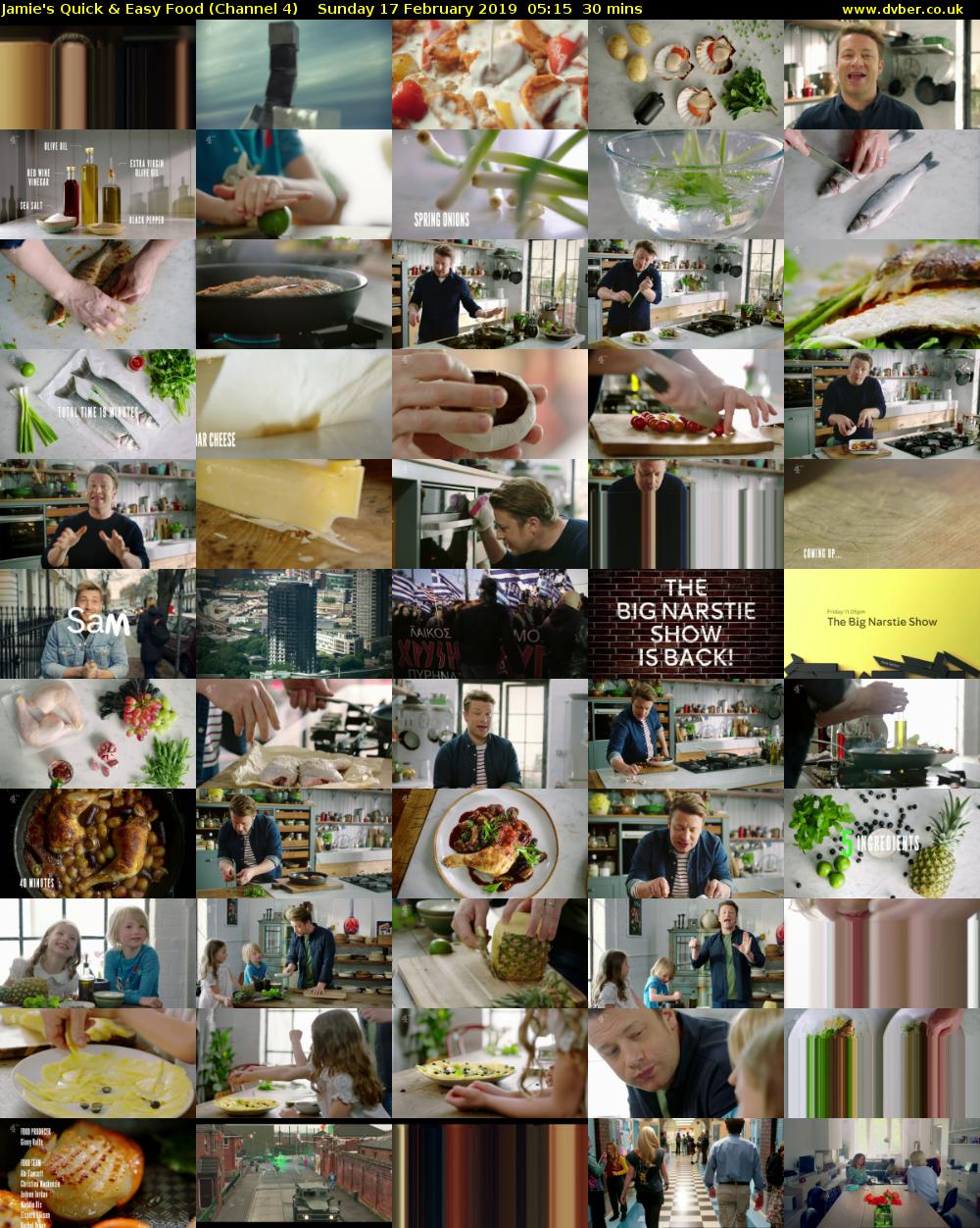 Jamie's Quick & Easy Food (Channel 4) Sunday 17 February 2019 05:15 - 05:45