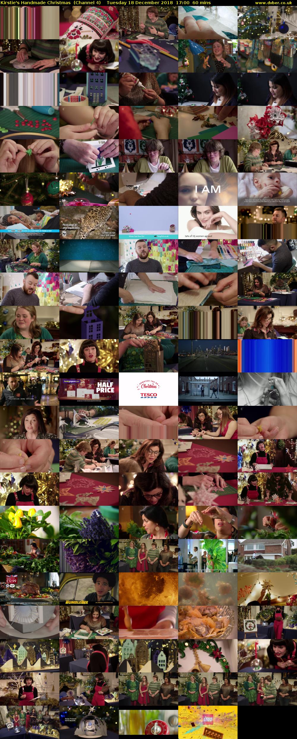 Kirstie's Handmade Christmas  (Channel 4) Tuesday 18 December 2018 17:00 - 18:00