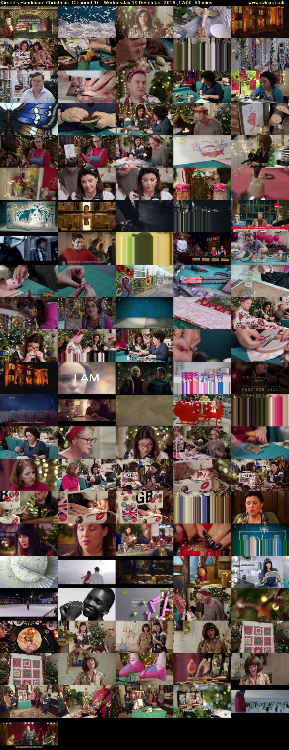 Kirstie's Handmade Christmas  (Channel 4) Wednesday 19 December 2018 17:00 - 18:00