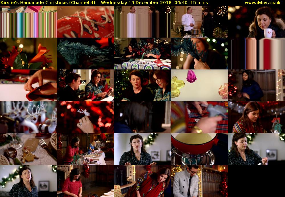 Kirstie's Handmade Christmas (Channel 4) Wednesday 19 December 2018 04:40 - 04:55