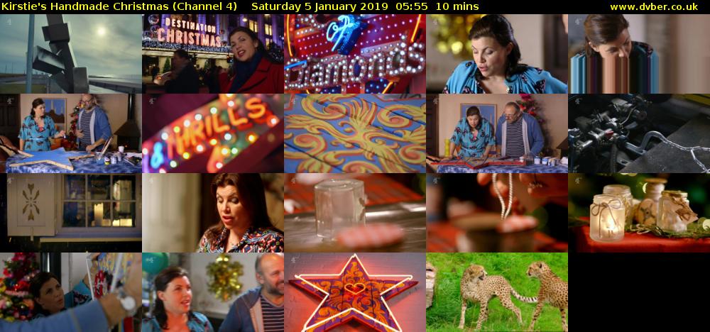 Kirstie's Handmade Christmas (Channel 4) Saturday 5 January 2019 05:55 - 06:05