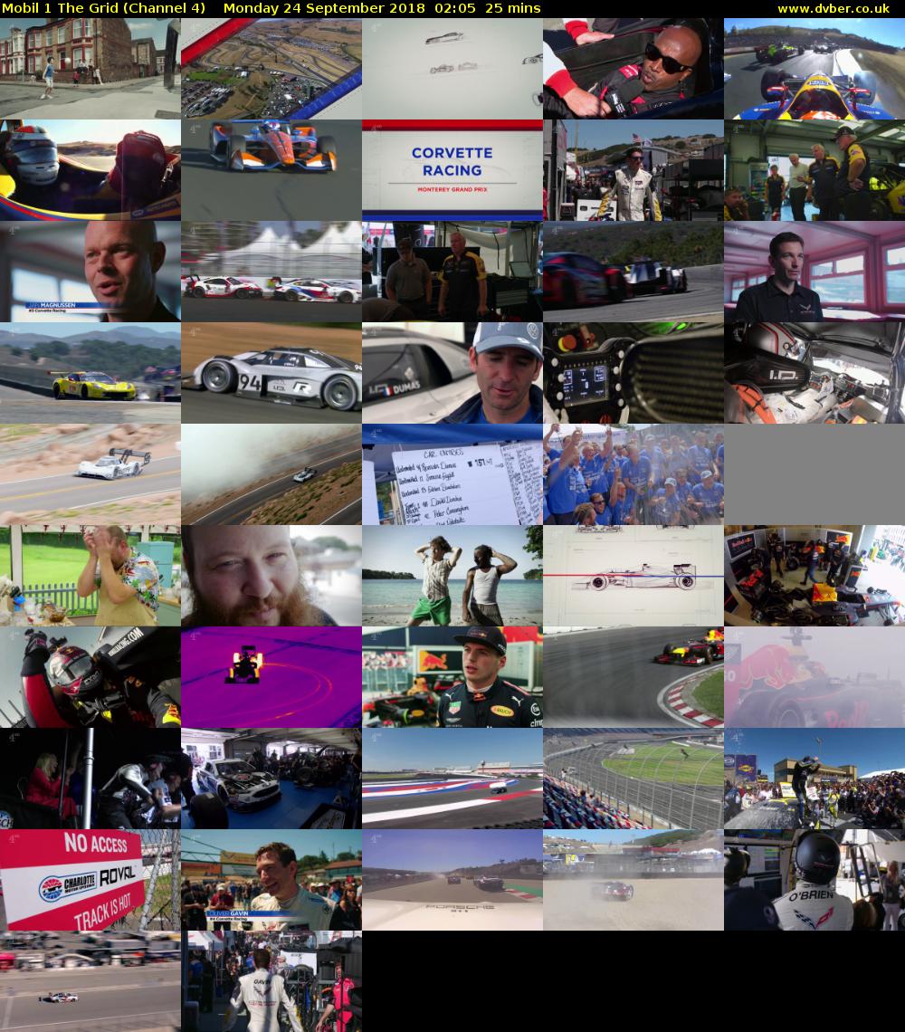 Mobil 1 The Grid (Channel 4) Monday 24 September 2018 02:05 - 02:30