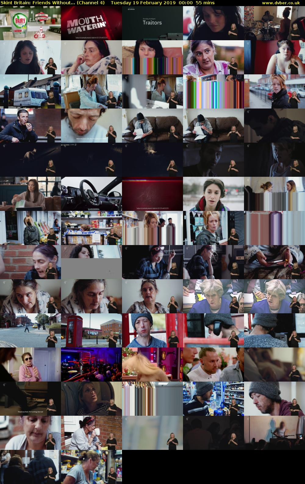 Skint Britain: Friends Without... (Channel 4) Tuesday 19 February 2019 00:00 - 00:55