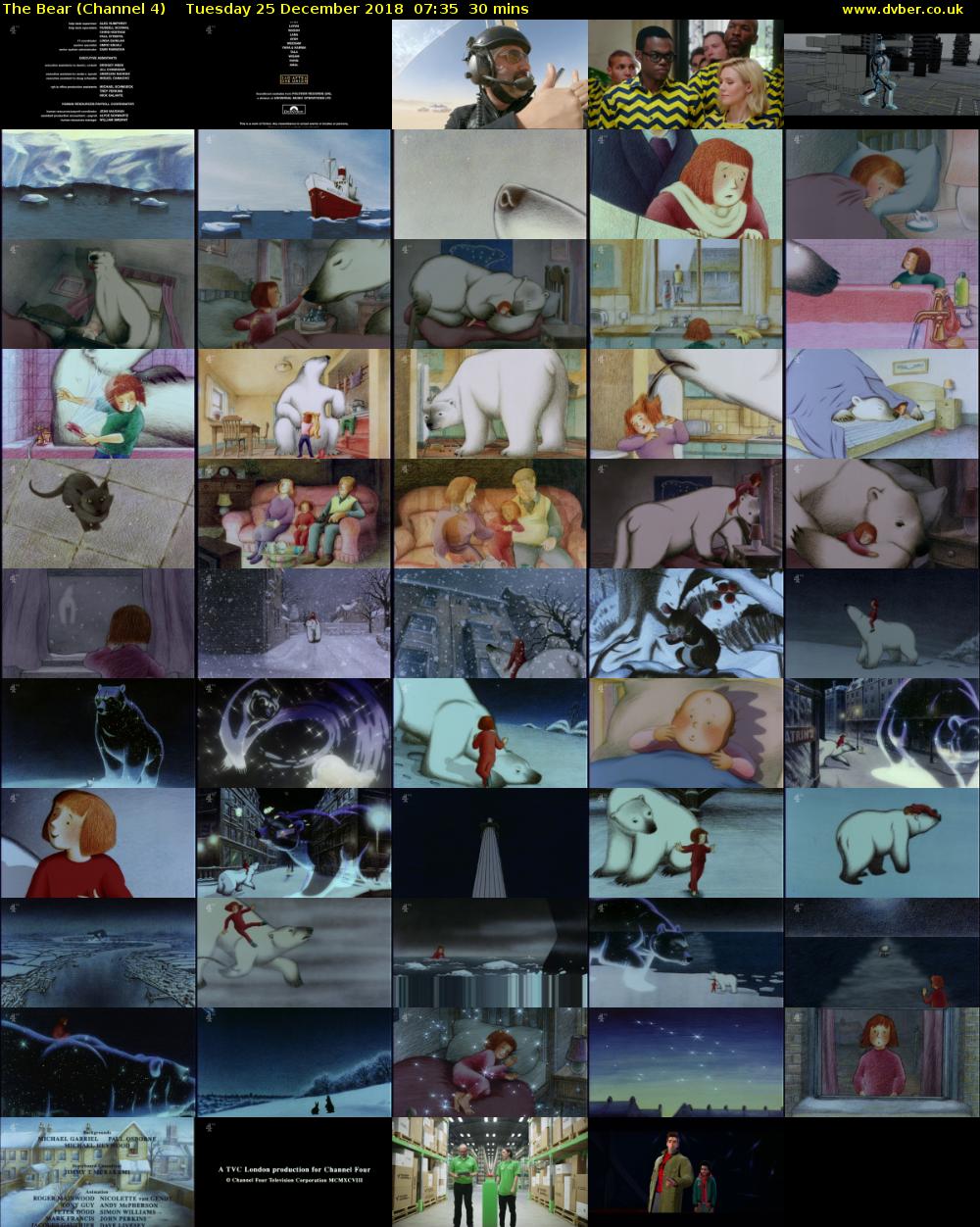 The Bear (Channel 4) Tuesday 25 December 2018 07:35 - 08:05