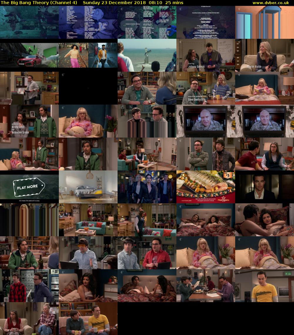 The Big Bang Theory (Channel 4) Sunday 23 December 2018 08:10 - 08:35