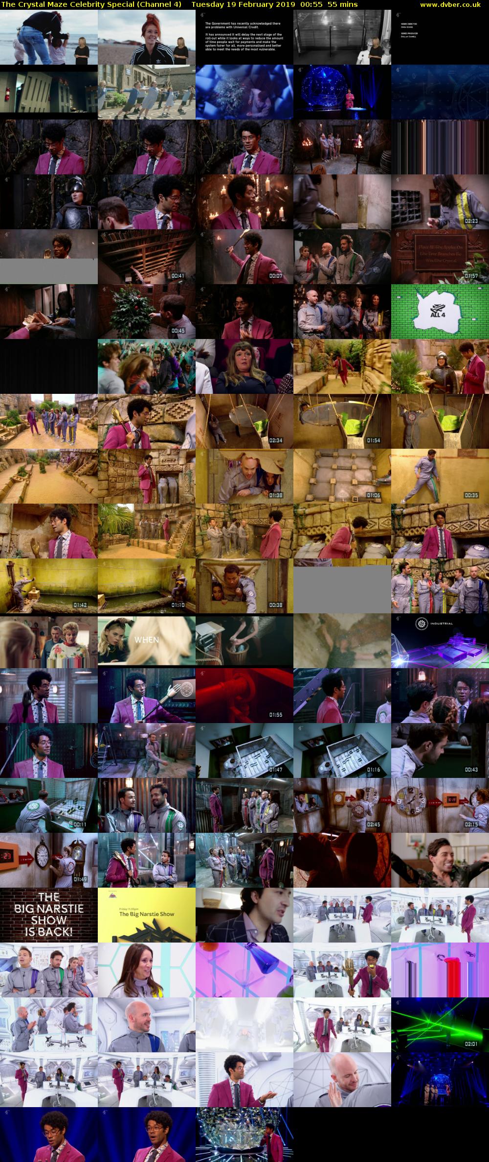 The Crystal Maze Celebrity Special (Channel 4) Tuesday 19 February 2019 00:55 - 01:50