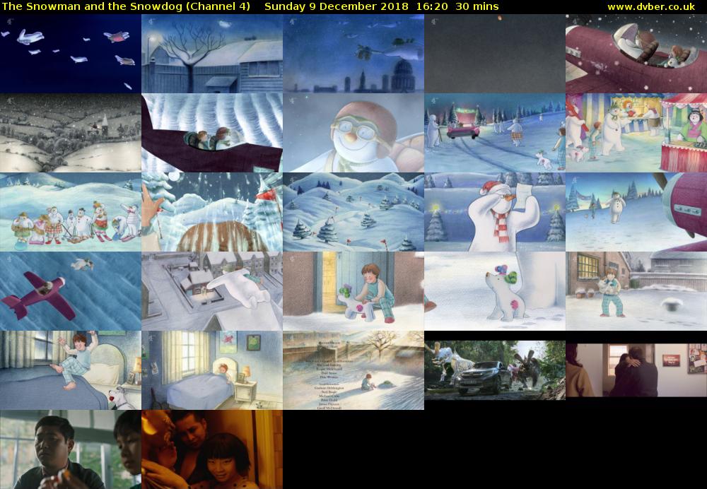 The Snowman and the Snowdog (Channel 4) Sunday 9 December 2018 16:20 - 16:50