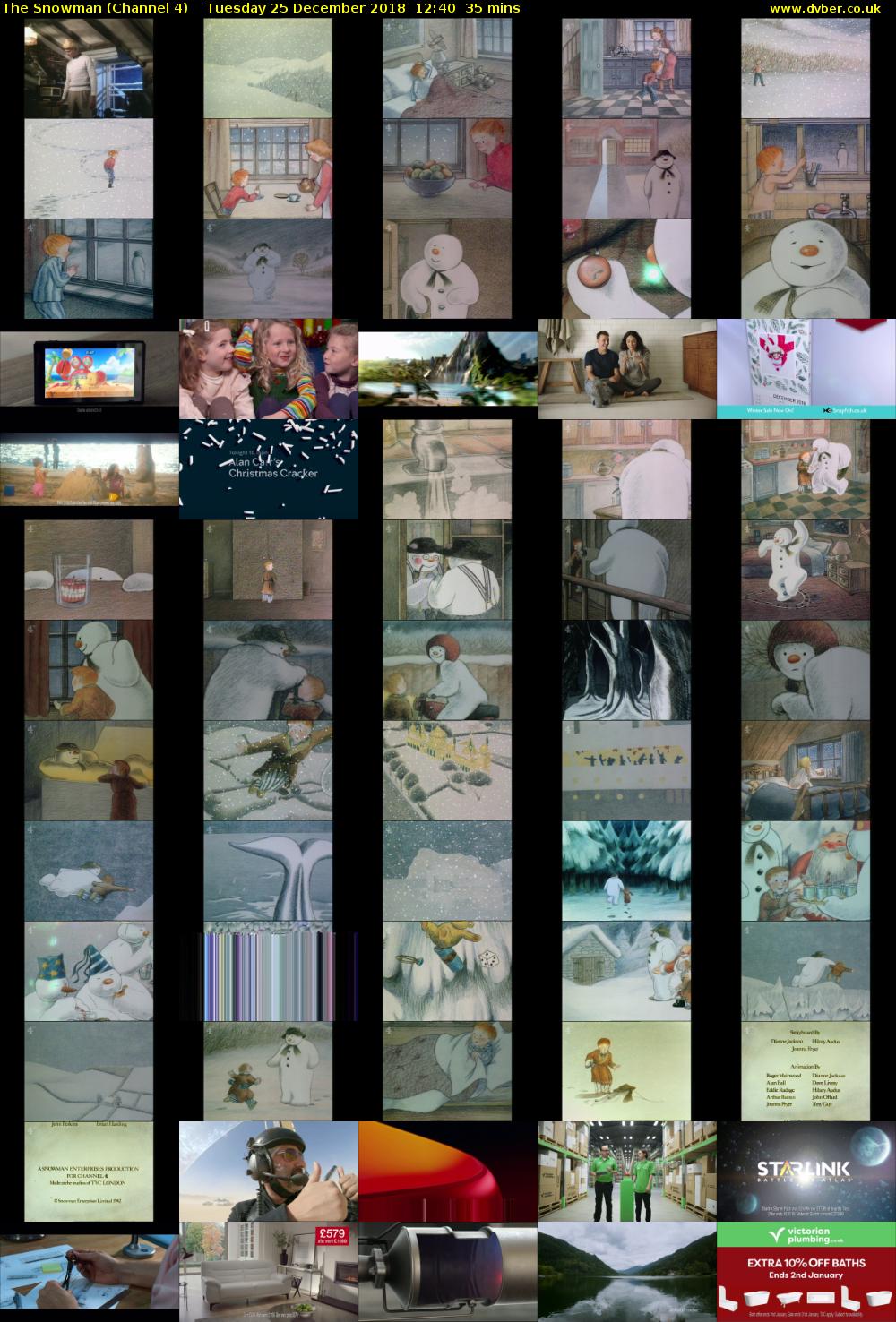 The Snowman (Channel 4) Tuesday 25 December 2018 12:40 - 13:15