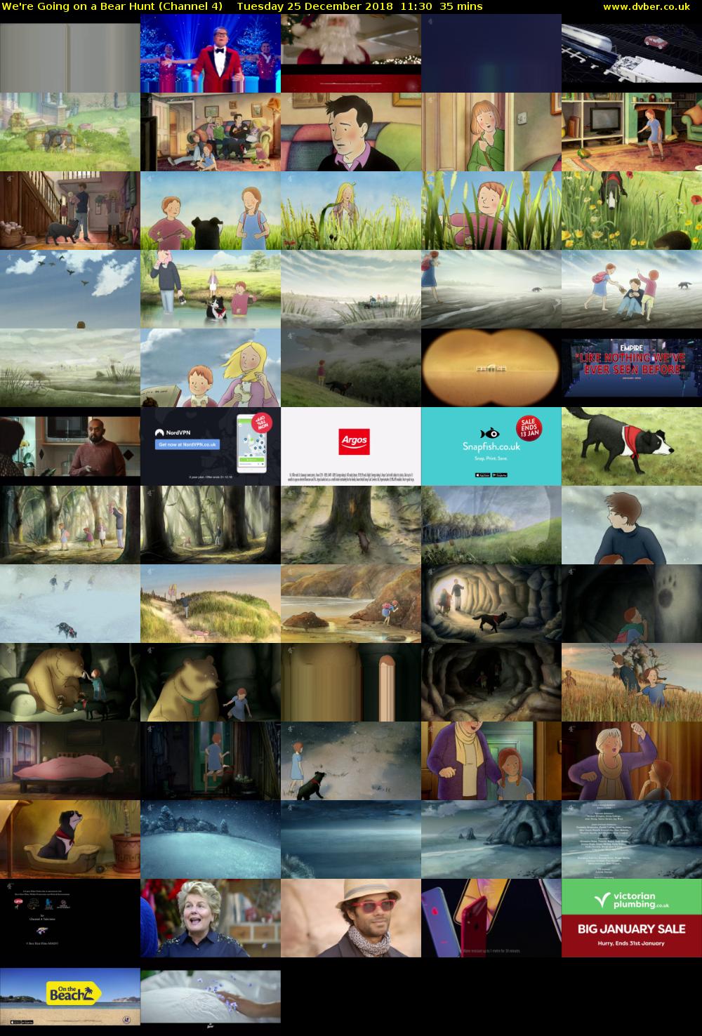 We're Going on a Bear Hunt (Channel 4) Tuesday 25 December 2018 11:30 - 12:05