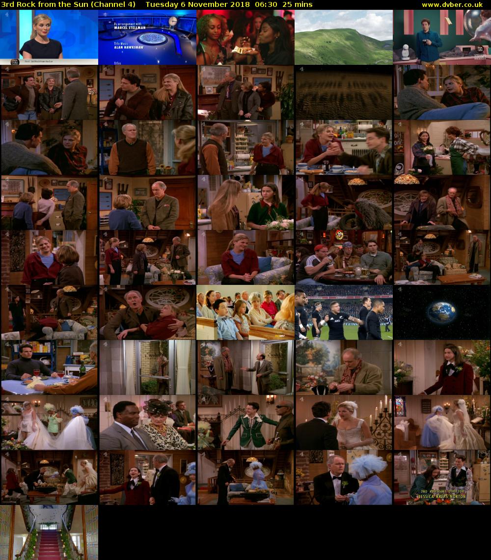 3rd Rock from the Sun (Channel 4) Tuesday 6 November 2018 06:30 - 06:55