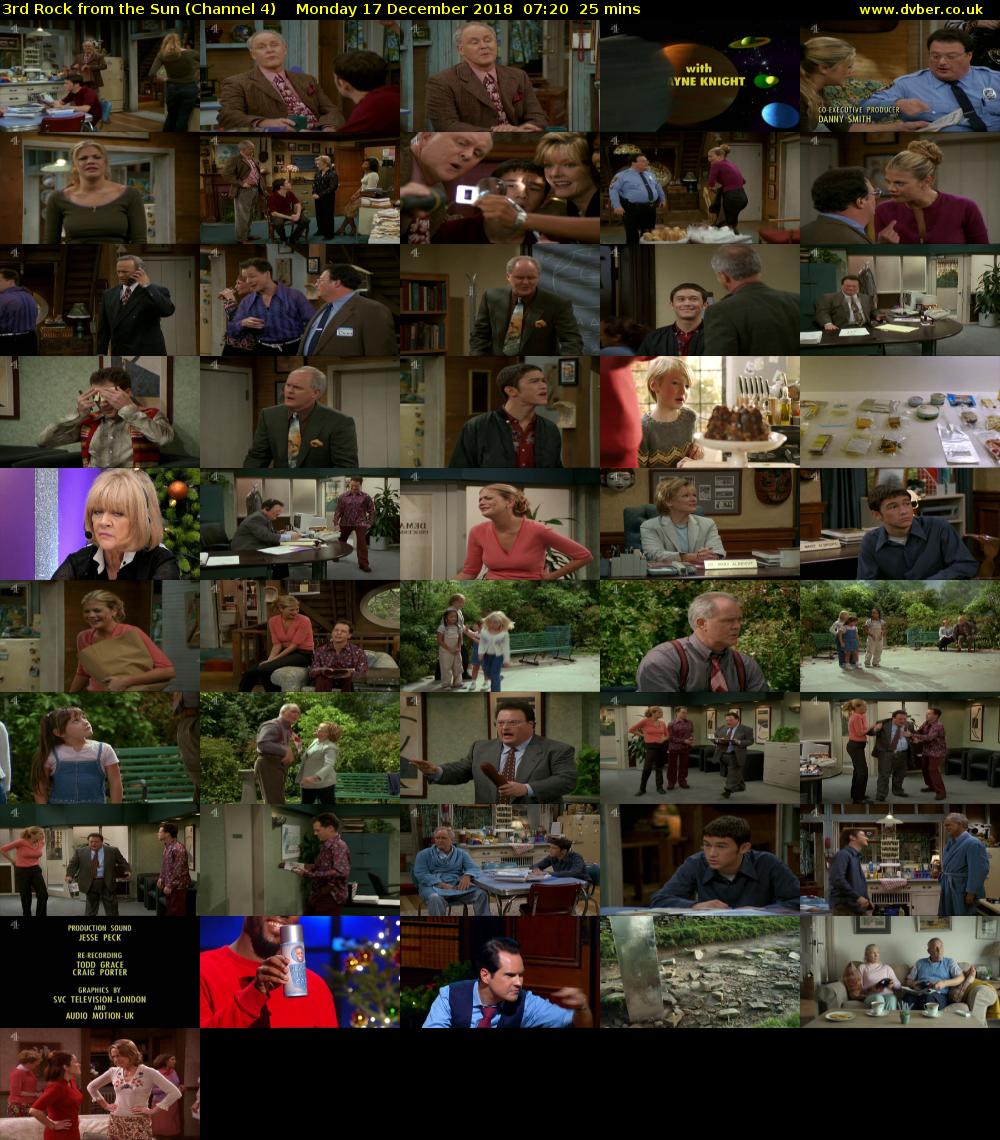 3rd Rock from the Sun (Channel 4) Monday 17 December 2018 07:20 - 07:45