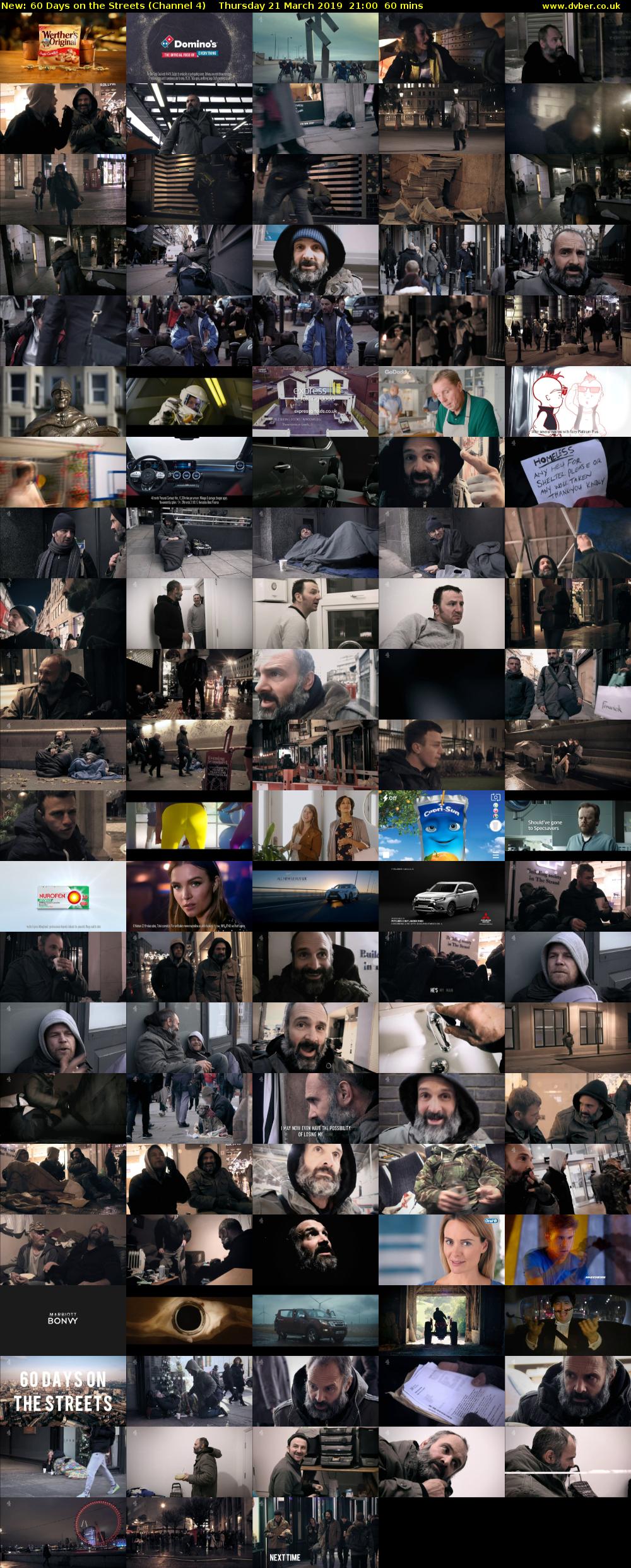 60 Days on the Streets (Channel 4) Thursday 21 March 2019 21:00 - 22:00