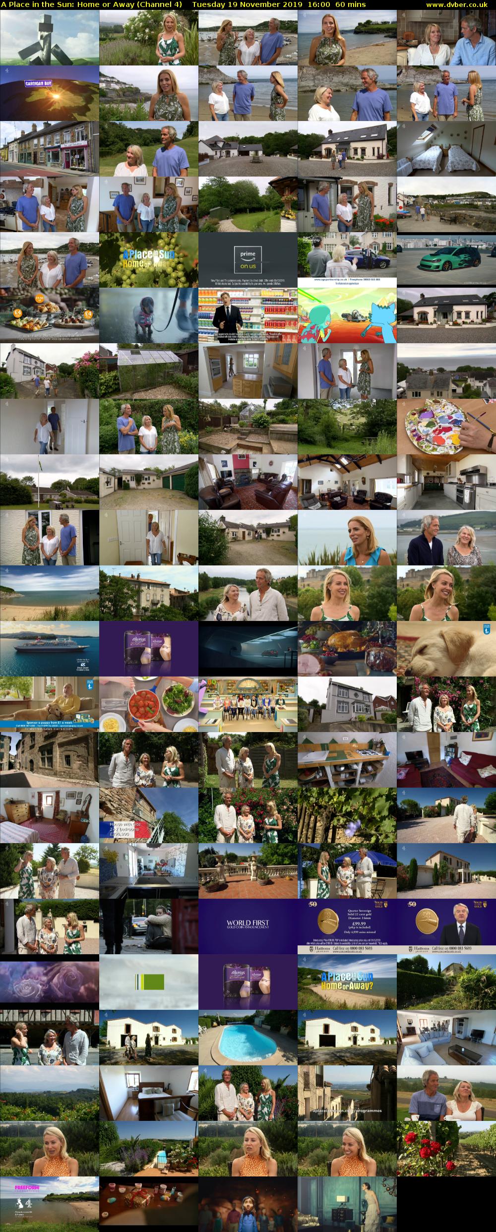 A Place in the Sun: Home or Away (Channel 4) Tuesday 19 November 2019 16:00 - 17:00