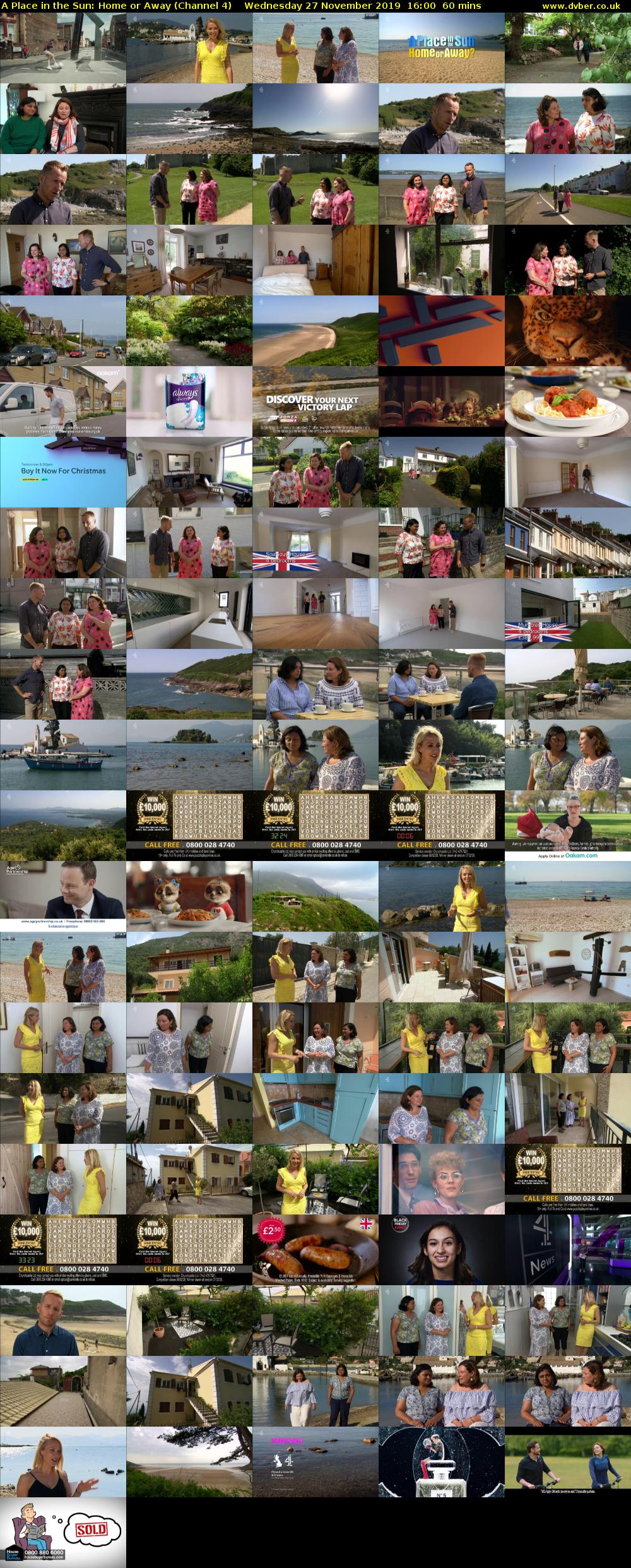 A Place in the Sun: Home or Away (Channel 4) Wednesday 27 November 2019 16:00 - 17:00