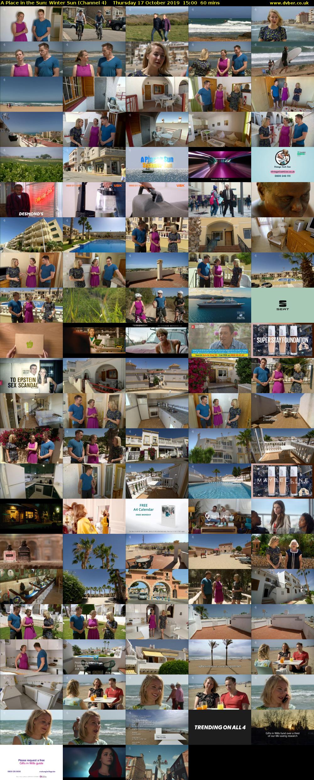 A Place in the Sun: Winter Sun (Channel 4) Thursday 17 October 2019 15:00 - 16:00