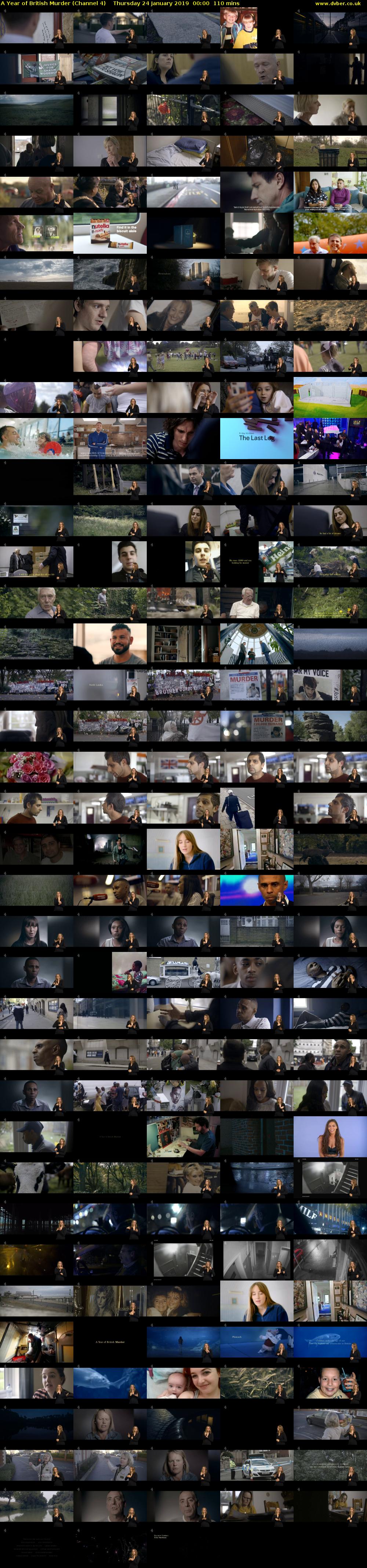 A Year of British Murder (Channel 4) Thursday 24 January 2019 00:00 - 01:50