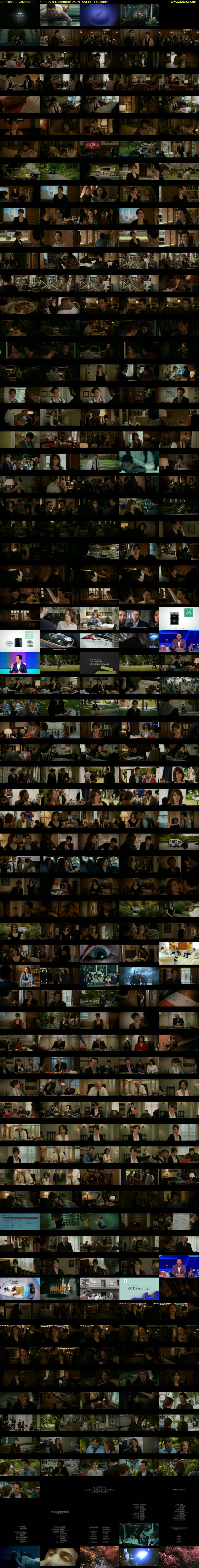 Admission (Channel 4) Sunday 6 November 2016 00:15 - 02:05