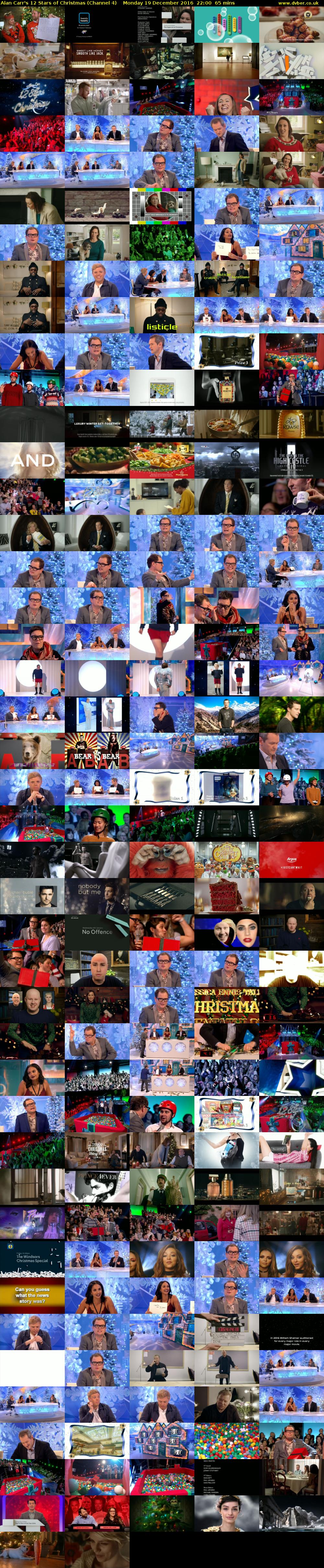 Alan Carr's 12 Stars of Christmas (Channel 4) Monday 19 December 2016 22:00 - 23:05