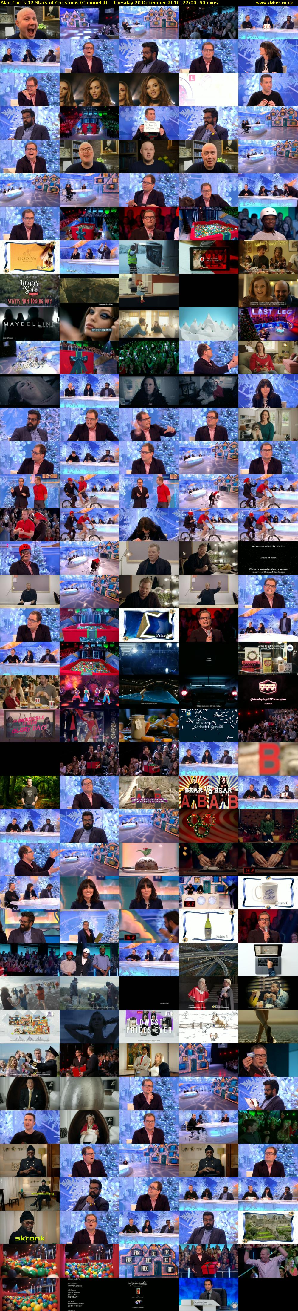 Alan Carr's 12 Stars of Christmas (Channel 4) Tuesday 20 December 2016 22:00 - 23:00