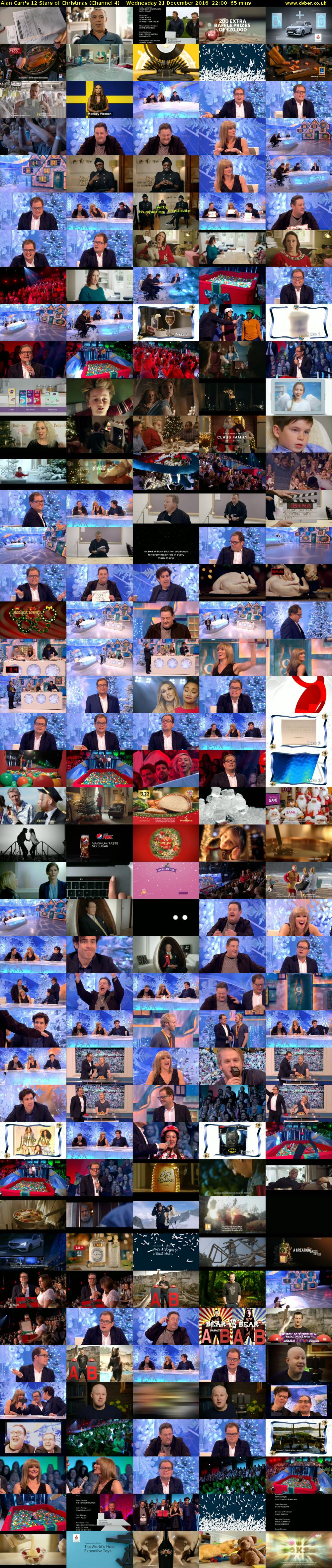 Alan Carr's 12 Stars of Christmas (Channel 4) Wednesday 21 December 2016 22:00 - 23:05