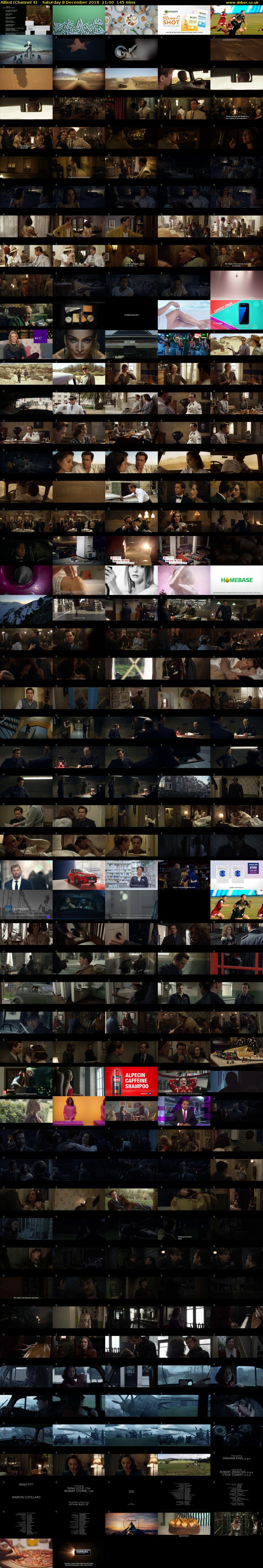 Allied (Channel 4) Saturday 8 December 2018 21:00 - 23:25