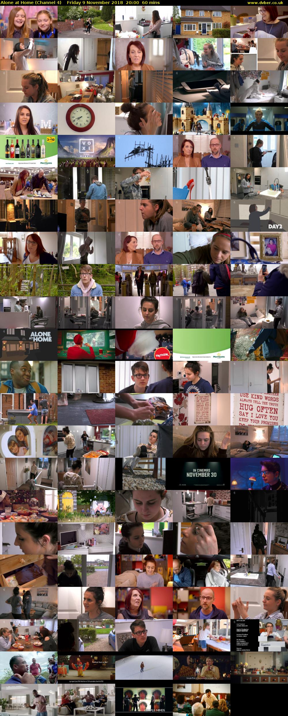 Alone at Home (Channel 4) Friday 9 November 2018 20:00 - 21:00