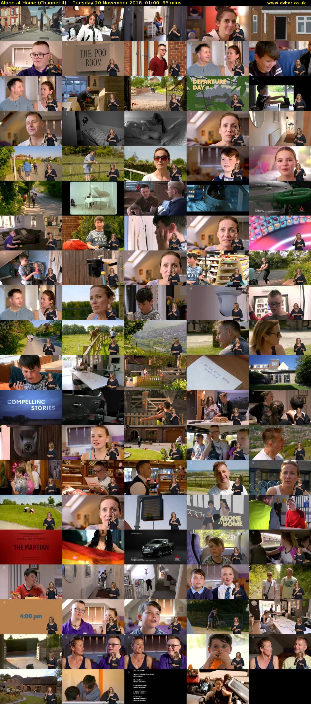 Alone at Home (Channel 4) Tuesday 20 November 2018 01:00 - 01:55