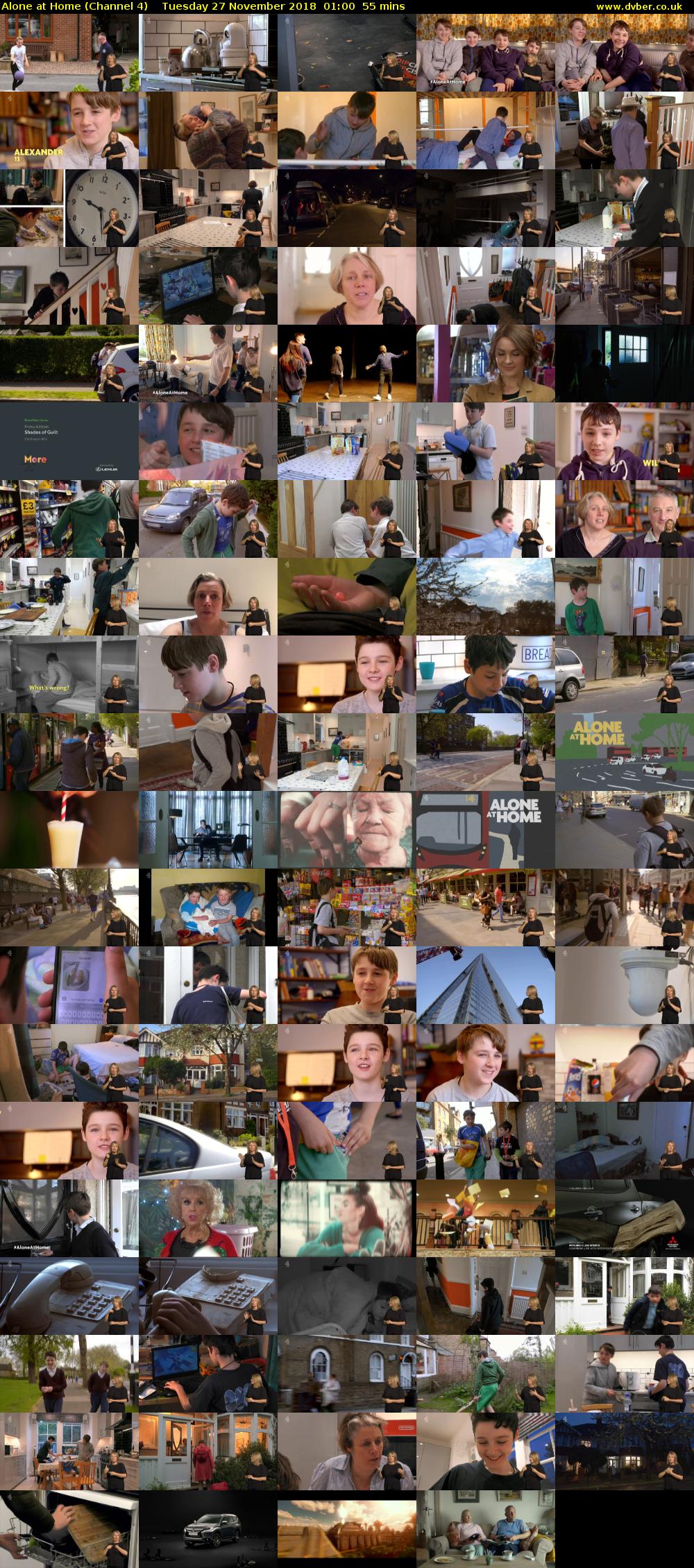 Alone at Home (Channel 4) Tuesday 27 November 2018 01:00 - 01:55