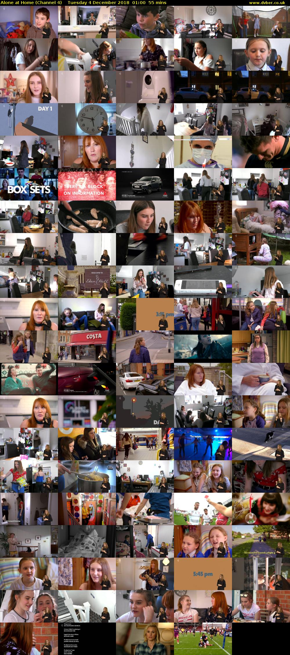 Alone at Home (Channel 4) Tuesday 4 December 2018 01:00 - 01:55