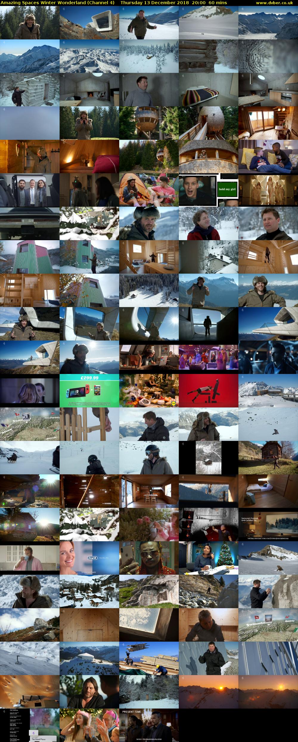 Amazing Spaces Winter Wonderland (Channel 4) Thursday 13 December 2018 20:00 - 21:00