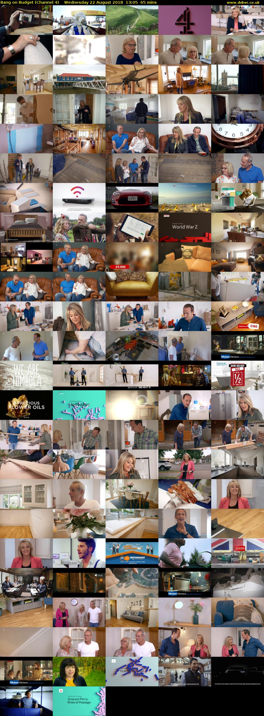 Bang on Budget (Channel 4) Wednesday 22 August 2018 13:05 - 14:10