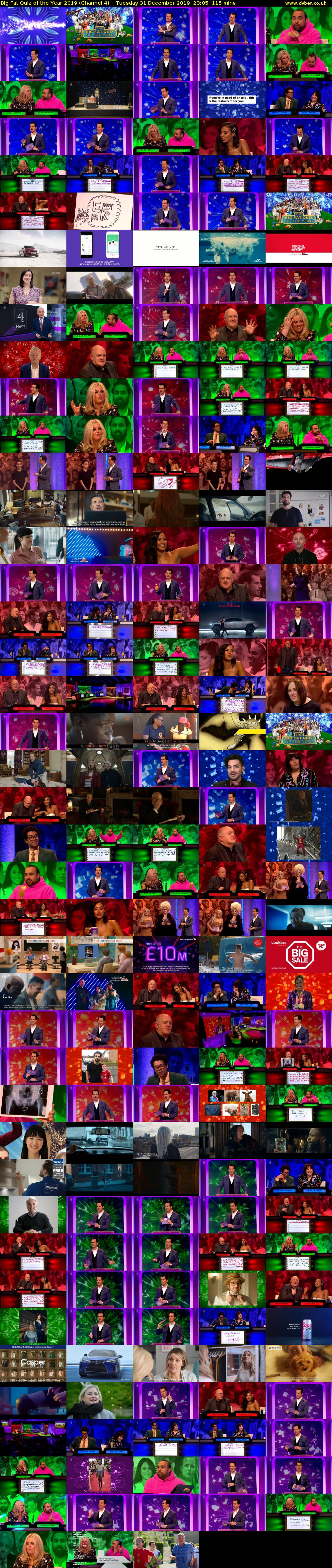 Big Fat Quiz of the Year 2019 (Channel 4) Tuesday 31 December 2019 23:05 - 01:00
