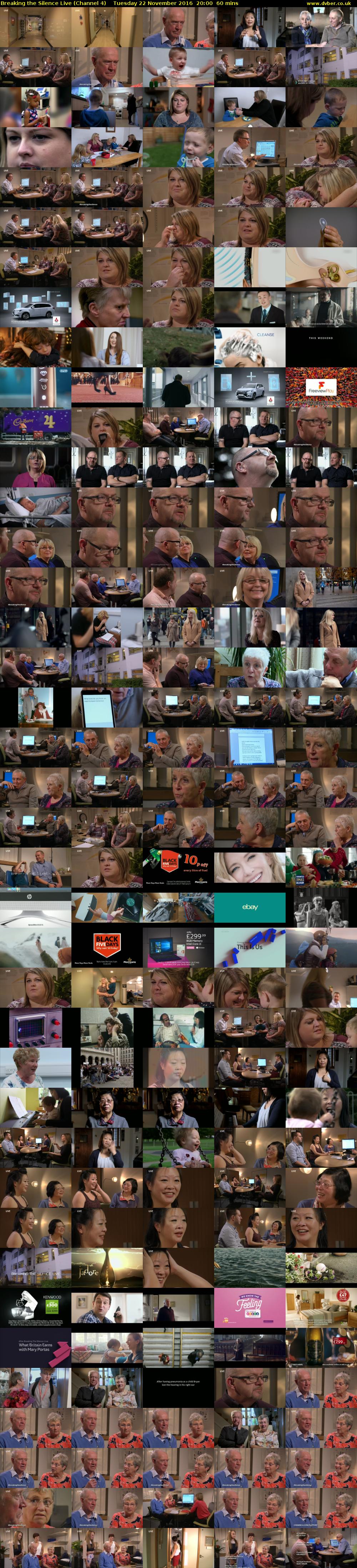 Breaking the Silence Live (Channel 4) Tuesday 22 November 2016 20:00 - 21:00