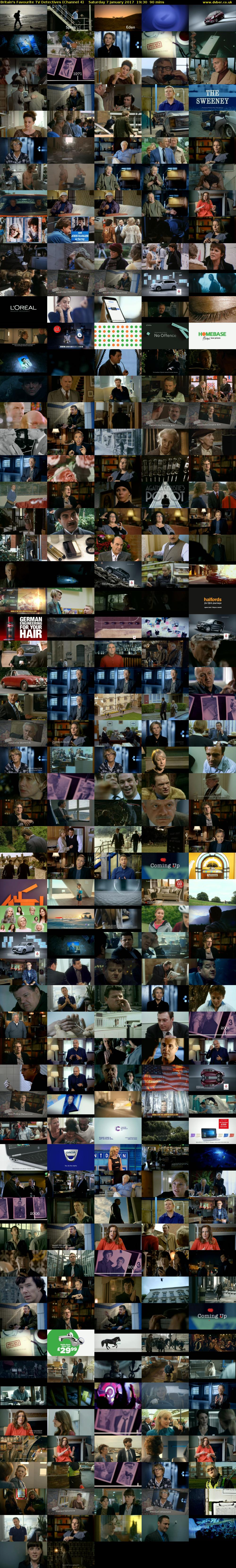 Britain's Favourite TV Detectives (Channel 4) Saturday 7 January 2017 19:30 - 21:00