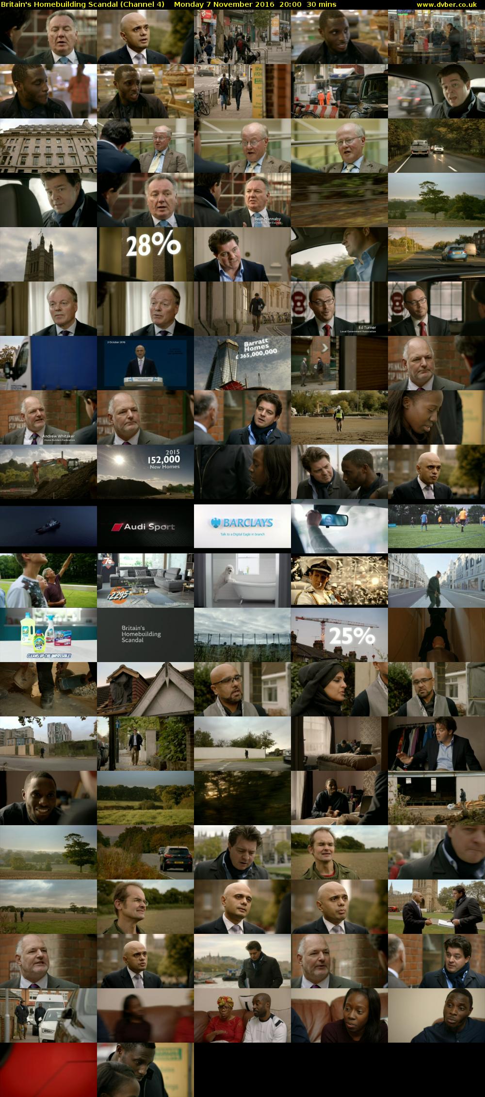 Britain's Homebuilding Scandal (Channel 4) Monday 7 November 2016 20:00 - 20:30