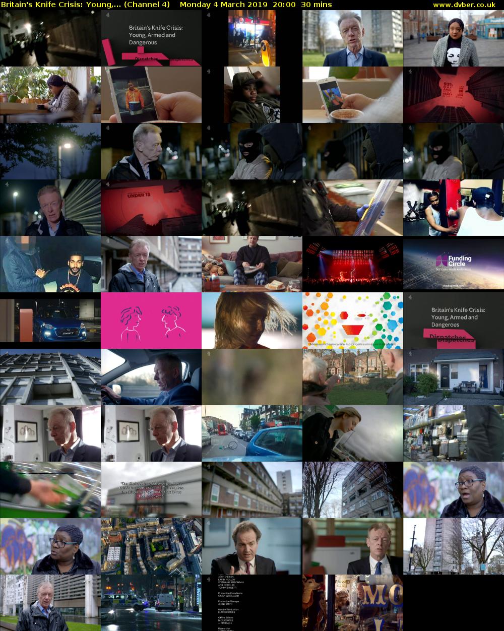 Britain's Knife Crisis: Young,... (Channel 4) Monday 4 March 2019 20:00 - 20:30