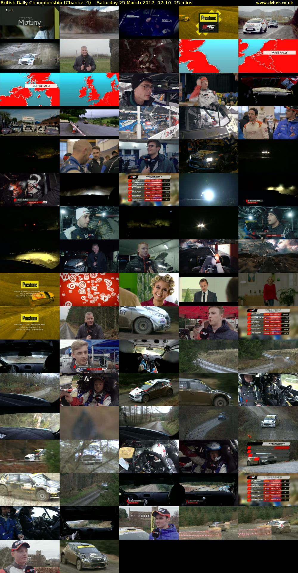 British Rally Championship (Channel 4) Saturday 25 March 2017 07:10 - 07:35