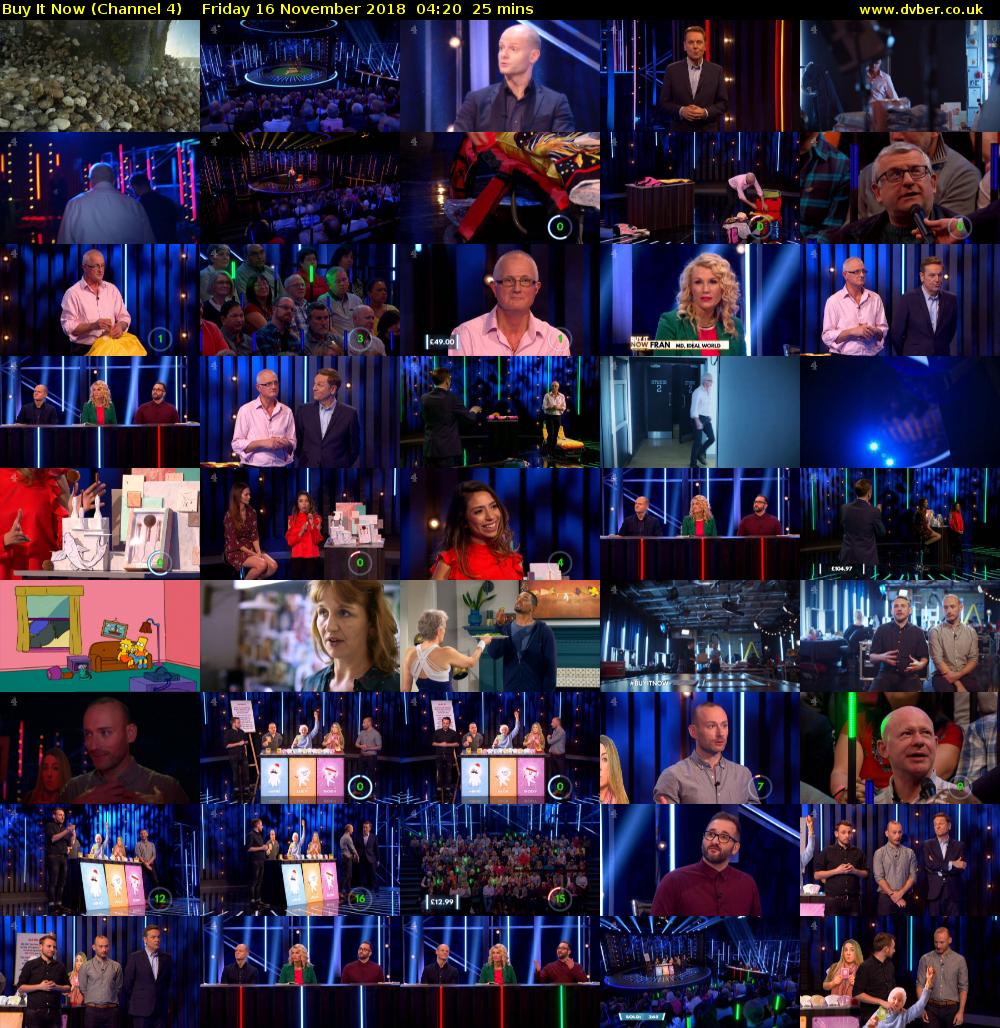 Buy It Now (Channel 4) Friday 16 November 2018 04:20 - 04:45