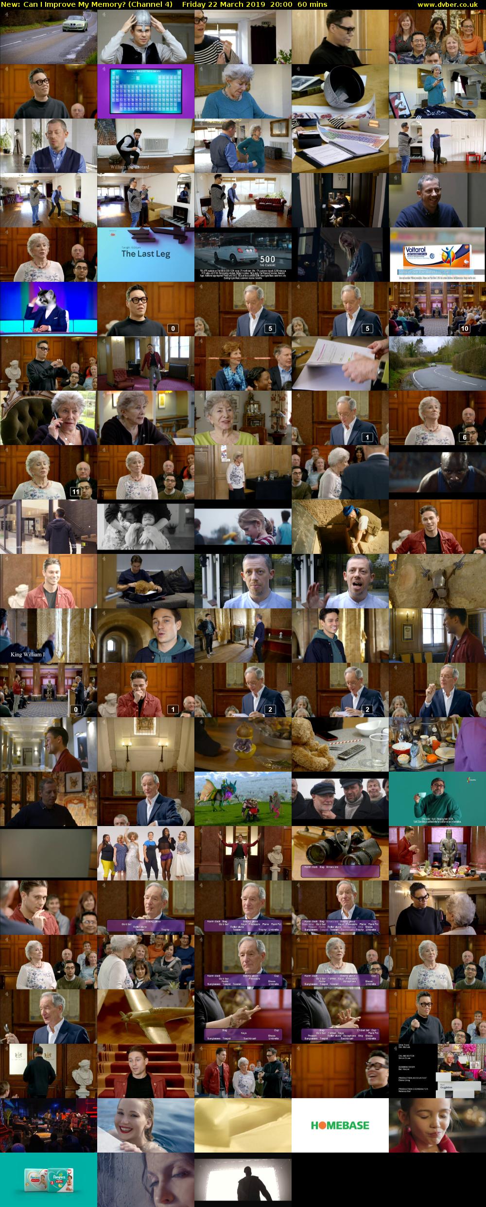 Can I Improve My Memory? (Channel 4) Friday 22 March 2019 20:00 - 21:00