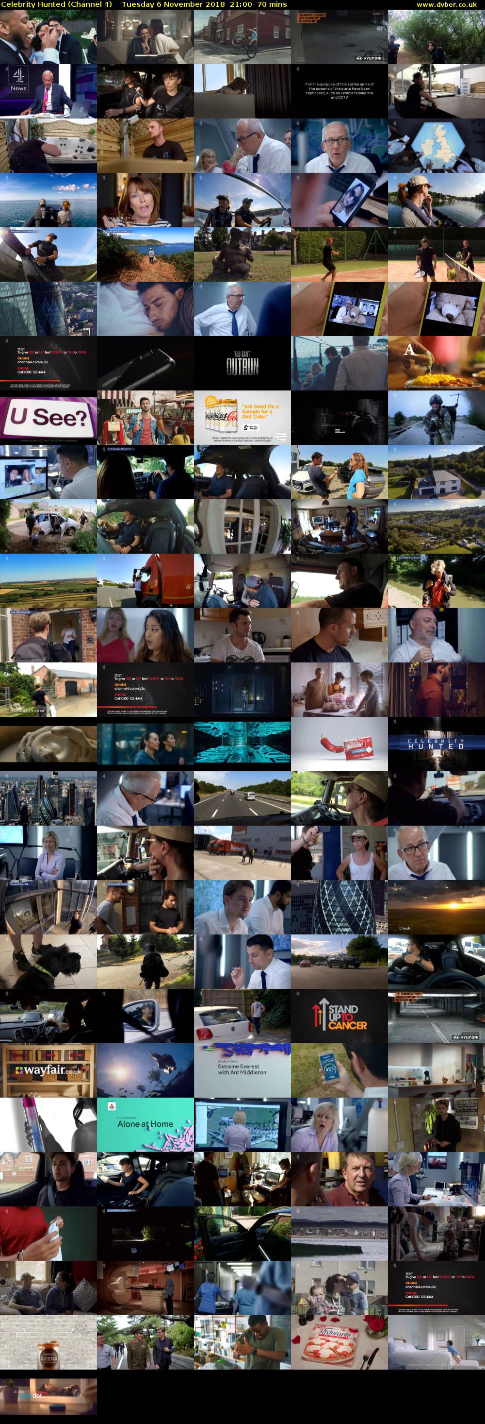 Celebrity Hunted (Channel 4) Tuesday 6 November 2018 21:00 - 22:10