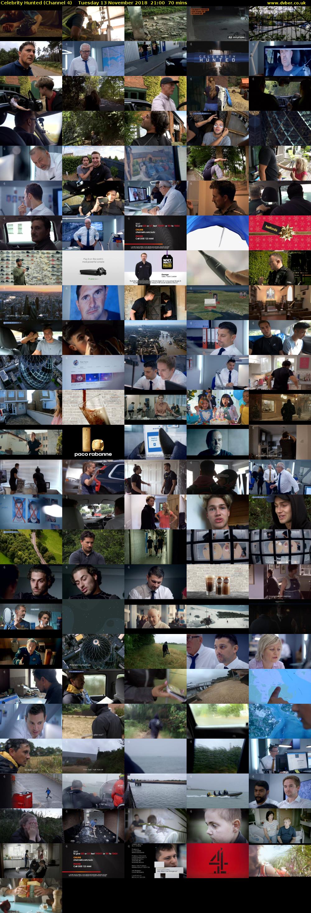 Celebrity Hunted (Channel 4) Tuesday 13 November 2018 21:00 - 22:10