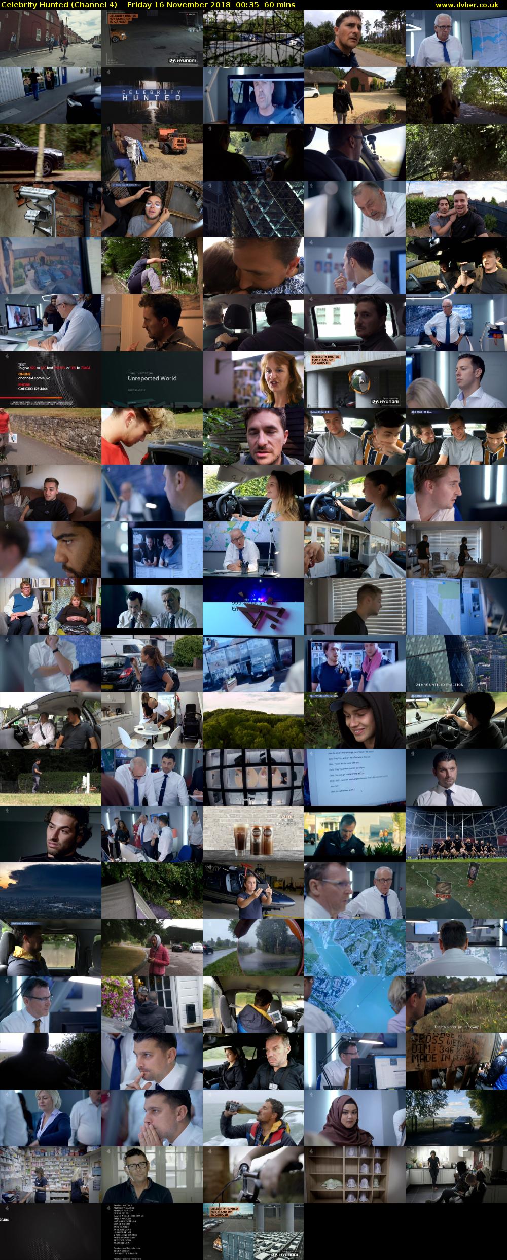 Celebrity Hunted (Channel 4) Friday 16 November 2018 00:35 - 01:35