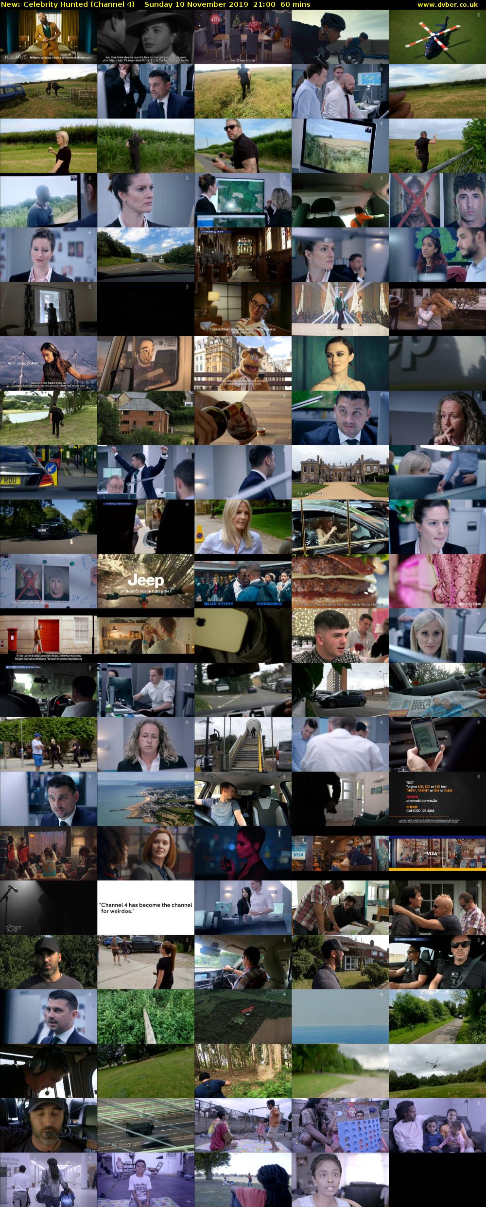 Celebrity Hunted (Channel 4) Sunday 10 November 2019 21:00 - 22:00