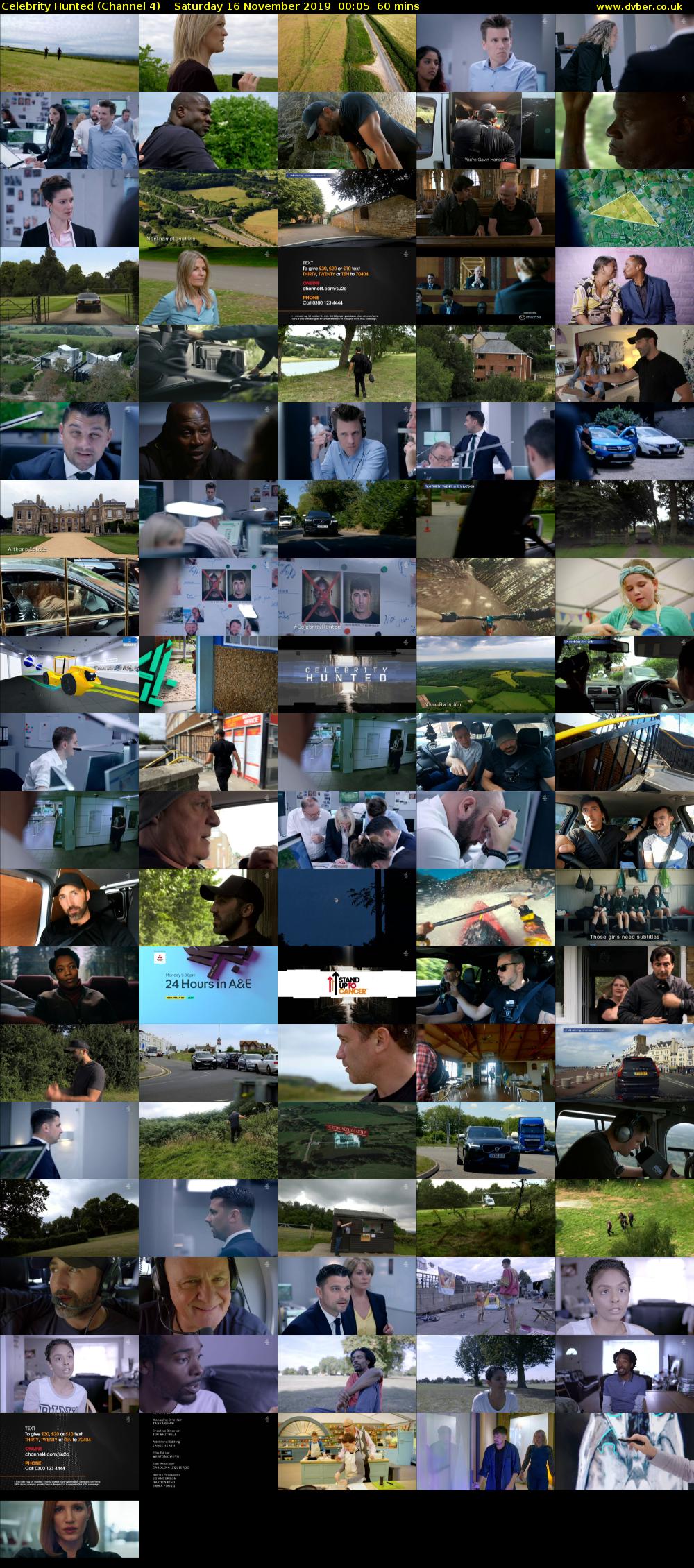 Celebrity Hunted (Channel 4) Saturday 16 November 2019 00:05 - 01:05