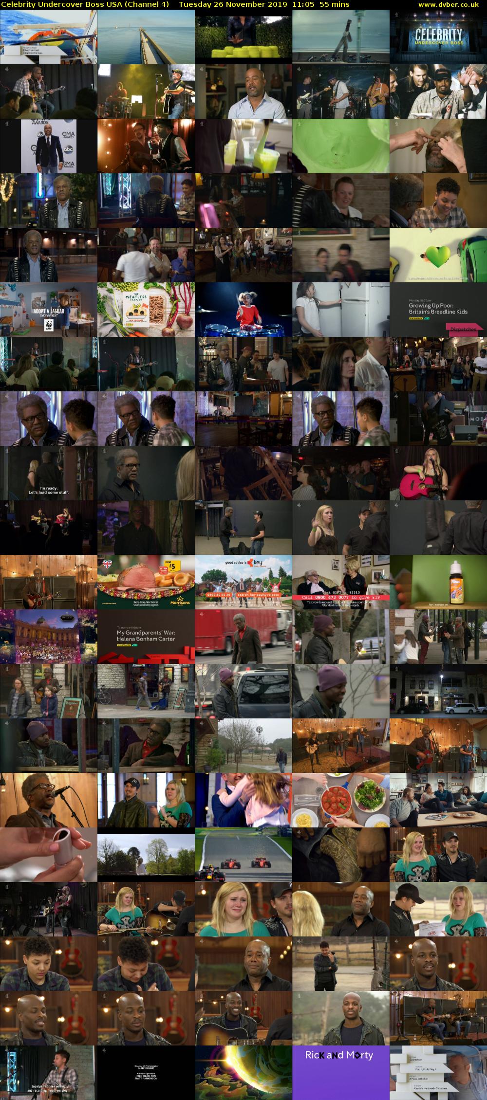 Celebrity Undercover Boss USA (Channel 4) Tuesday 26 November 2019 11:05 - 12:00