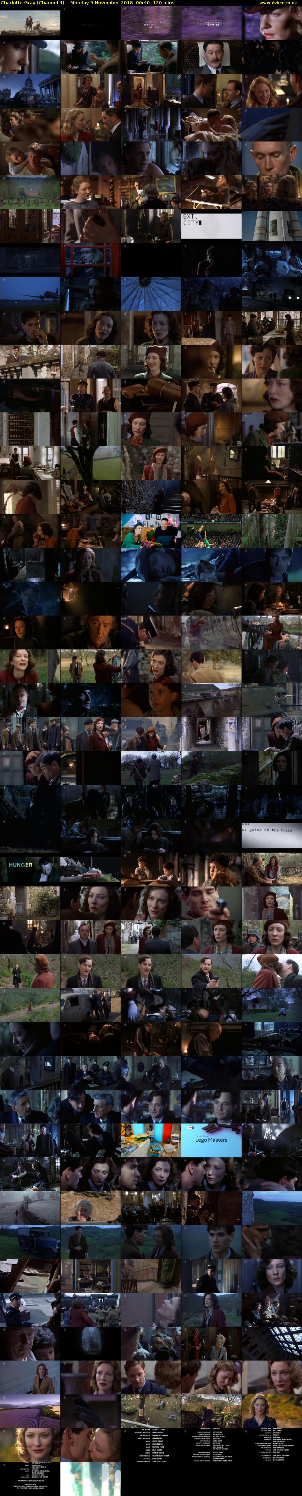 Charlotte Gray (Channel 4) Monday 5 November 2018 00:40 - 02:40