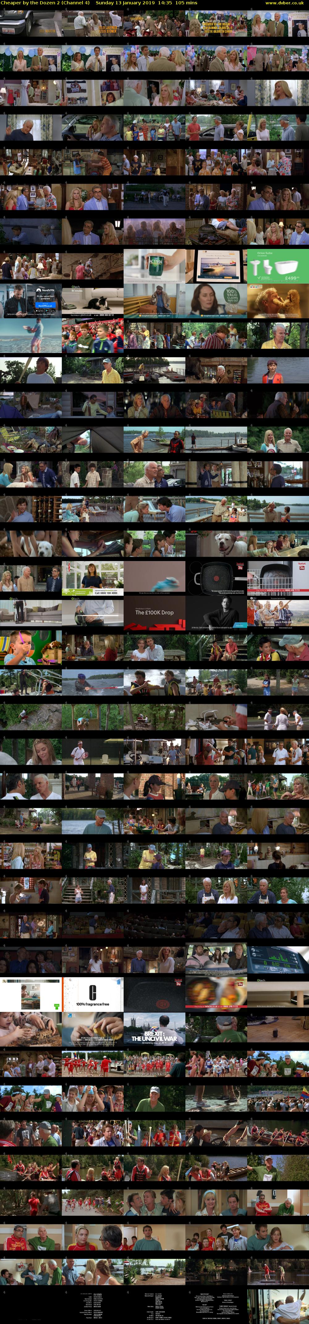 Cheaper by the Dozen 2 (Channel 4) Sunday 13 January 2019 14:35 - 16:20